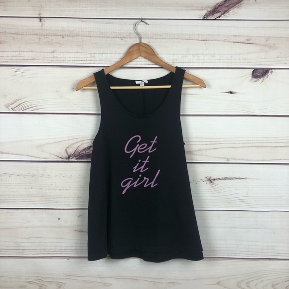 Get It Girl! Black Tank Top Girl Boss Sz Medium - Picture 3 of 7
